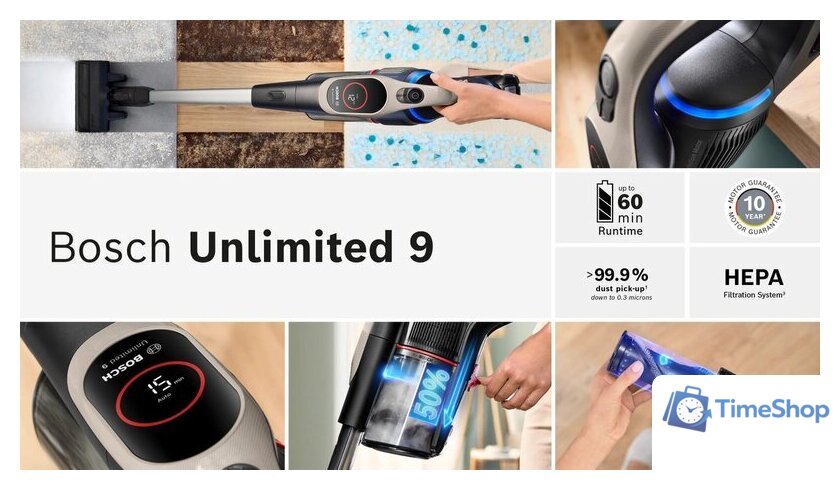 Пылесос Bosch Unlimited 9 BCS931GAC - Изображение №18 — Интернет-магазин Time-Shop