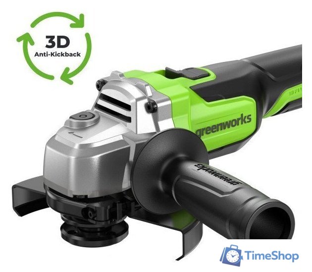 Угловая шлифмашина Greenworks AG590 3201007CUB (с 1-им АКБ, сумка) - Изображение №5 — Интернет-магазин Time-Shop