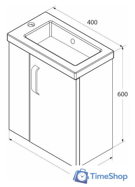  IDDIS Тумба под умывальник Torr 40 TOR40W1i95 - Изображение №3 — Интернет-магазин Time-Shop
