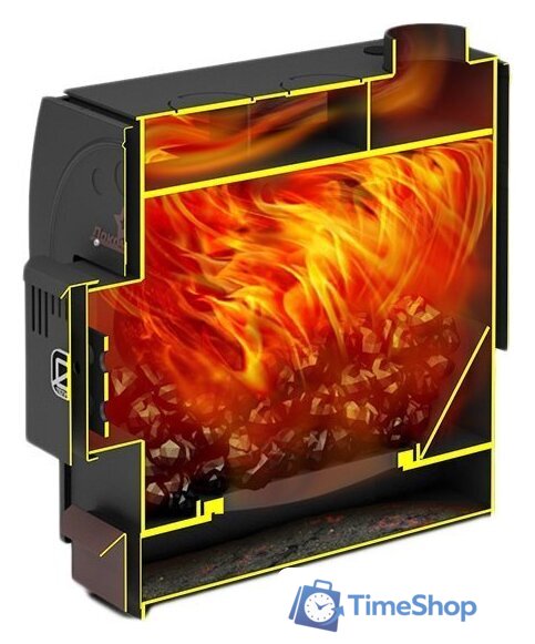 Свободностоящая печь-камин Теплодар Локомотивъ 120 - Изображение №2 — Интернет-магазин Time-Shop