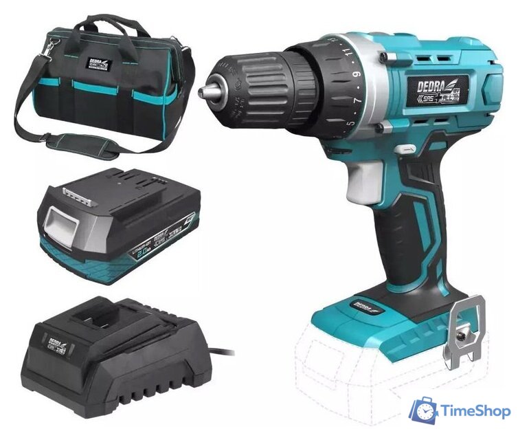 Дрель-шуруповерт Dedra SAS+ALL DED7010 (с 1-им АКБ 2 Ач, сумка) - Изображение №1 — Интернет-магазин Time-Shop