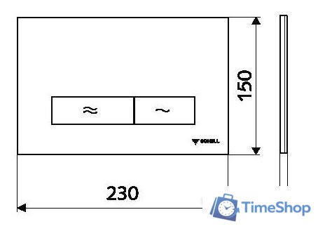 Панель смыва Schell Konkav (хром) 031220699 - Изображение №2 — Интернет-магазин Time-Shop