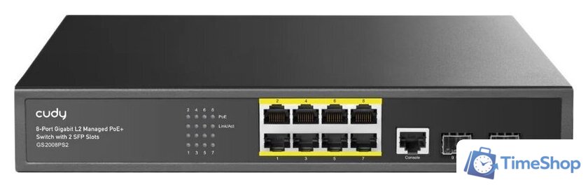 Управляемый коммутатор 2-го уровня Cudy GS2008PS2 1.0 - Изображение №1 — Интернет-магазин Time-Shop