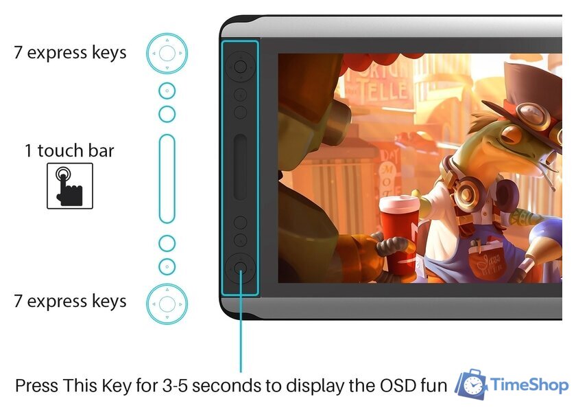 Графический монитор Huion Kamvas 16 - Изображение №4 — Интернет-магазин Time-Shop