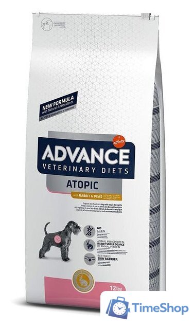 Сухой корм для собак Advance VetDiet Atopic No Grain с кроликом 12 кг - Изображение №1 — Интернет-магазин Time-Shop