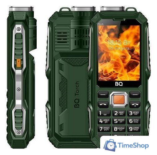 Кнопочный телефон BQ BQ-2835 Torch (зеленый) - Изображение №2 — Интернет-магазин Time-Shop