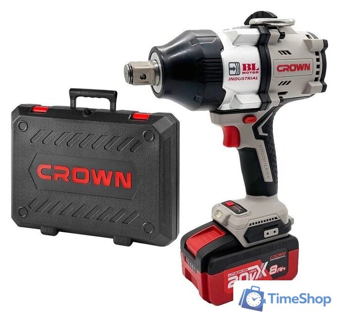 Гайковерт Crown CT22056HX-8SC4 BMC (с 1-им АКБ, кейс) - Изображение №1 — Интернет-магазин Time-Shop