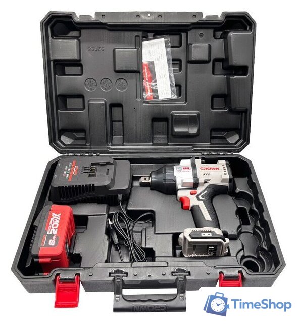 Гайковерт Crown CT22056HX-8SC4 BMC (с 1-им АКБ, кейс) - Изображение №10 — Интернет-магазин Time-Shop