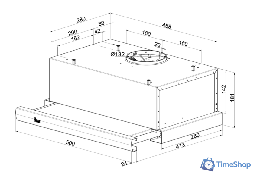 Кухонная вытяжка TEKA TL1-52 [40474400] - Изображение №3 — Интернет-магазин Time-Shop
