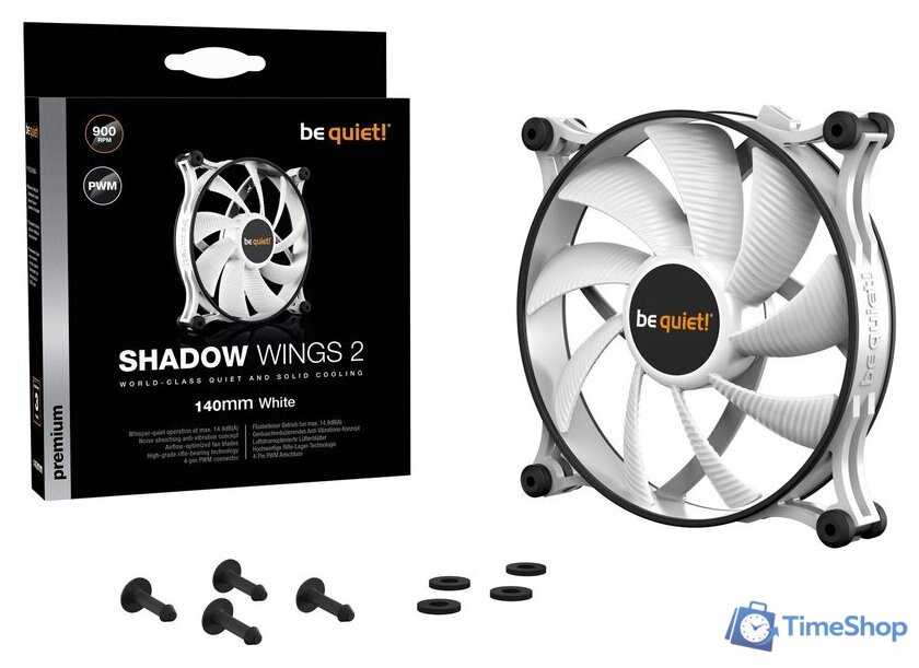 Вентилятор для корпуса be quiet! Shadow Wings 2 140mm PWM BL091 - Изображение №5 — Интернет-магазин Time-Shop
