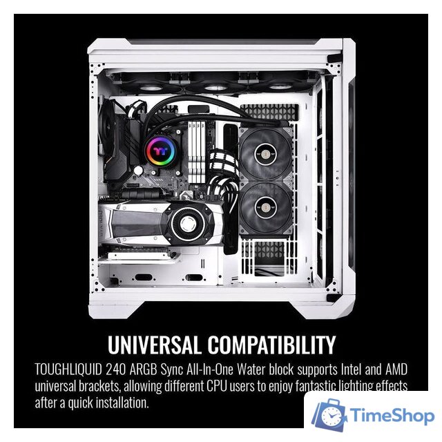 Система жидкостного охлаждения для процессора Thermaltake Toughliquid 240 ARGB Sync CL-W319-PL12BL-A - Изображение №7 — Интернет-магазин Time-Shop