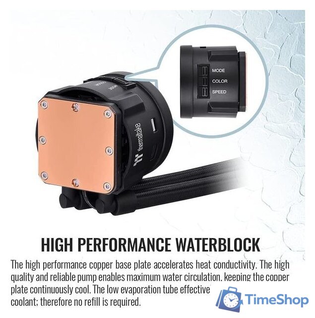 Система жидкостного охлаждения для процессора Thermaltake Toughliquid 240 ARGB Sync CL-W319-PL12BL-A - Изображение №5 — Интернет-магазин Time-Shop