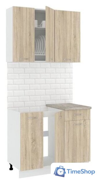 Готовая кухня Кортекс-мебель Корнелия Лира-лайт 1м (дуб сонома/марсель) - Изображение №1 — Интернет-магазин Time-Shop