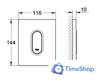 Панель смыва Grohe Arena Cosmopolitan 38857000 (хром) - Изображение №2 — Интернет-магазин Time-Shop