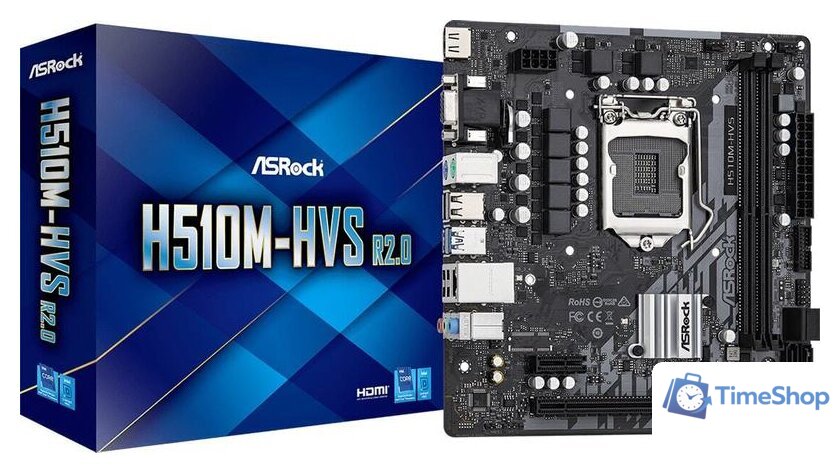 Материнская плата ASRock H510M-HVS R2.0 - Изображение №5 — Интернет-магазин Time-Shop