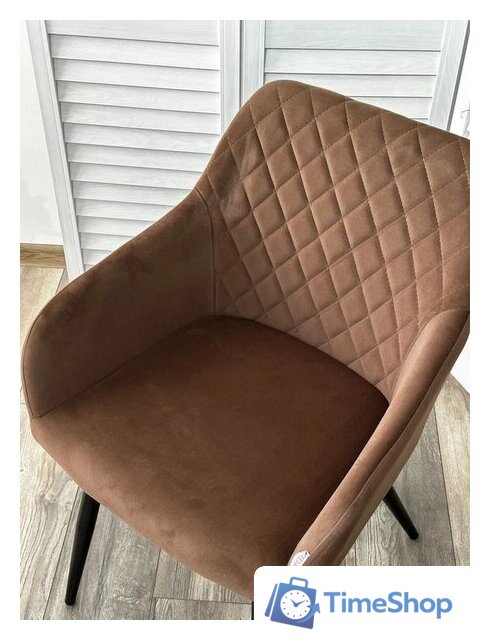 Стул с подлокотниками M-City Brandy 629M05175 (505-11 кофе/черный) - Изображение №2 — Интернет-магазин Time-Shop