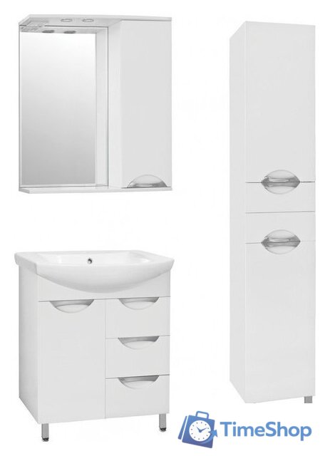  Style Line Шкаф с зеркалом Жасмин 70 (с подсветкой) - Изображение №7 — Интернет-магазин Time-Shop