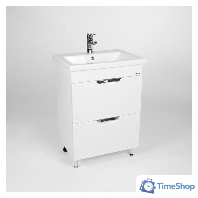  Viant Тумба с умывальником Лима Como 60 VLIM60CO-T2Y+S-UM-COM60/1-w - Изображение №4 — Интернет-магазин Time-Shop