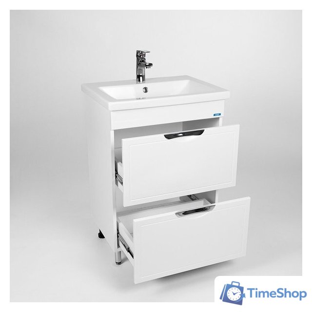  Viant Тумба с умывальником Лима Como 60 VLIM60CO-T2Y+S-UM-COM60/1-w - Изображение №3 — Интернет-магазин Time-Shop