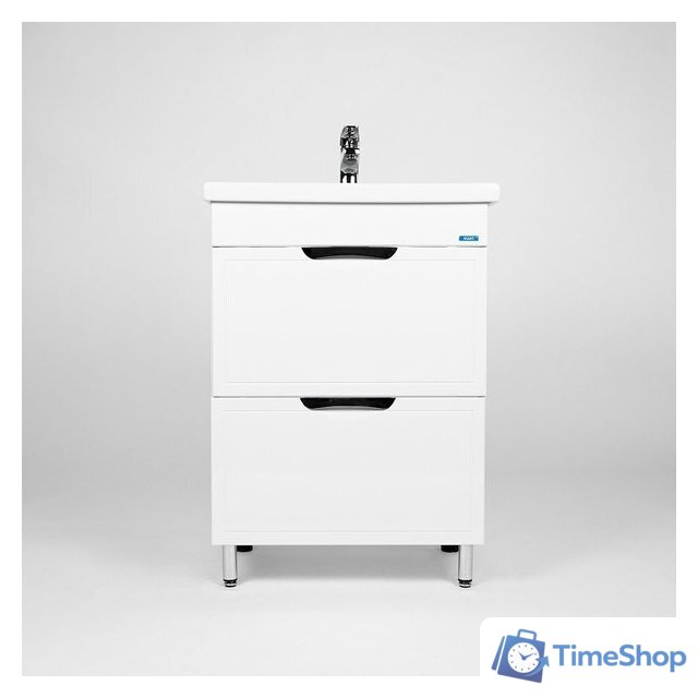  Viant Тумба с умывальником Лима Como 60 VLIM60CO-T2Y+S-UM-COM60/1-w - Изображение №2 — Интернет-магазин Time-Shop