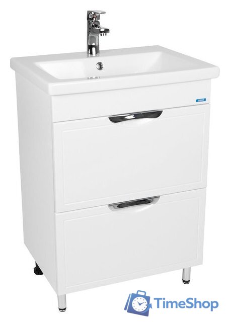  Viant Тумба с умывальником Лима Como 60 VLIM60CO-T2Y+S-UM-COM60/1-w - Изображение №1 — Интернет-магазин Time-Shop