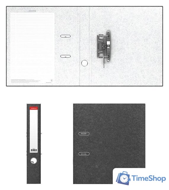 Папка-регистратор Erich Krause Basic 50 мм 70 (серый) - Изображение №2 — Интернет-магазин Time-Shop