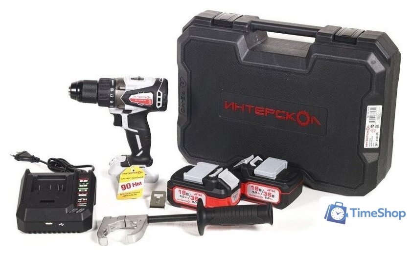 Дрель-шуруповерт Интерскол ДА-13/36В 90 861.2.2.70 (с 2-мя АКБ, кейс) - Изображение №6 — Интернет-магазин Time-Shop