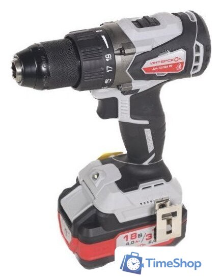 Дрель-шуруповерт Интерскол ДА-13/36В 90 861.2.2.70 (с 2-мя АКБ, кейс) - Изображение №5 — Интернет-магазин Time-Shop