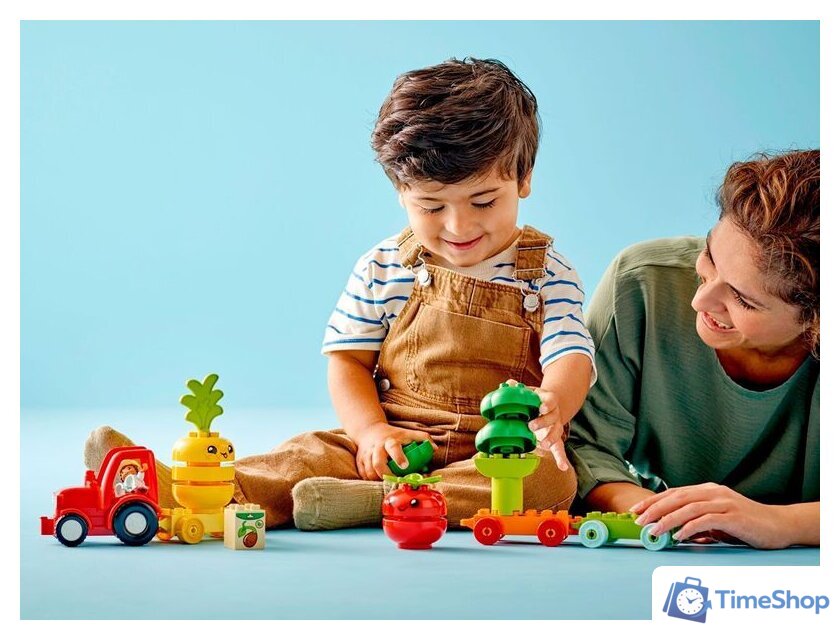 Конструктор LEGO Duplo 10982 Трактор для перевозки овощей и фруктов - Изображение №7 — Интернет-магазин Time-Shop