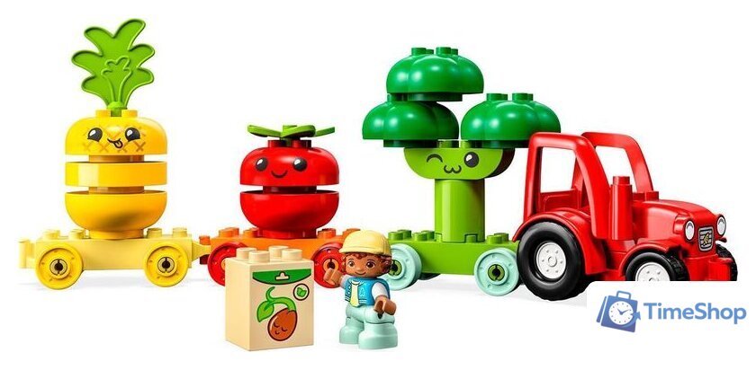 Конструктор LEGO Duplo 10982 Трактор для перевозки овощей и фруктов - Изображение №3 — Интернет-магазин Time-Shop