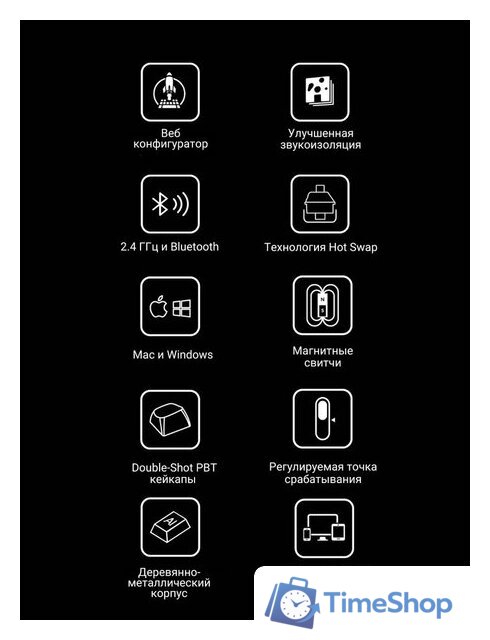 Клавиатура Keychron K2 HE Standart Edition Black K2H-J1 (Nebula Magnetic) - Изображение №15 — Интернет-магазин Time-Shop