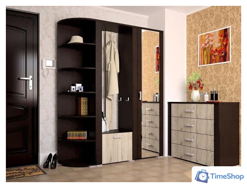 Комод Интерлиния Коламбия КЛ-9 (дуб венге/дуб серый) - Изображение №5 — Интернет-магазин Time-Shop