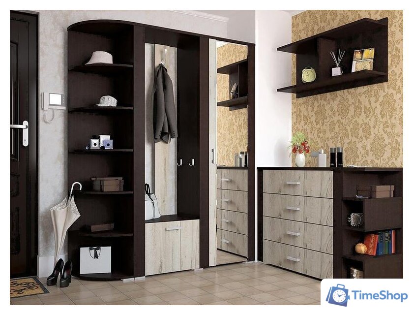 Комод Интерлиния Коламбия КЛ-9 (дуб венге/дуб серый) - Изображение №2 — Интернет-магазин Time-Shop