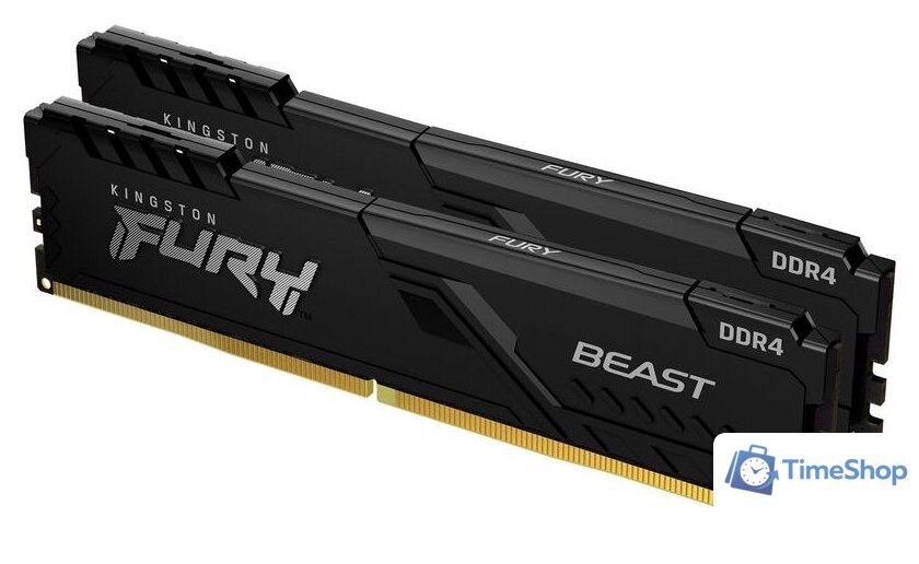 Оперативная память Kingston FURY Beast 2x8GB DDR4 PC4-25600 KF432C16BBK2/16 - Изображение №1 — Интернет-магазин Time-Shop