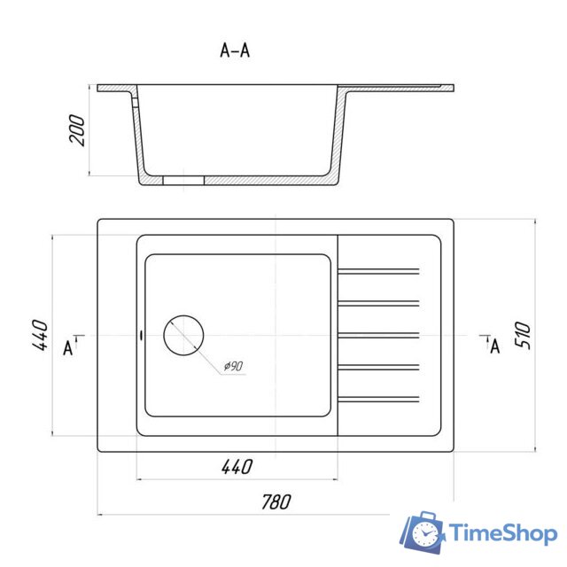 Кухонная мойка Gerhans B28 (белый) - Изображение №2 — Интернет-магазин Time-Shop