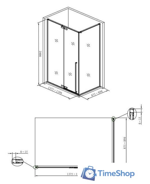 Душевой уголок Allen Brau Fantasy 140x90 3.11004-00 - Изображение №2 — Интернет-магазин Time-Shop