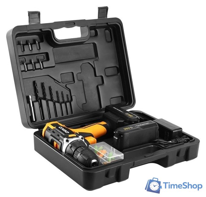 Дрель-шуруповерт Deko Banger 20V ONE + Set 63 083-1043 (с 2-мя АКБ, кейс) - Изображение №3 — Интернет-магазин Time-Shop