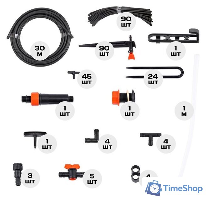 Система полива Жук Капельный полив от емкости с регулируемыми капельницами на 90 растений без таймера 8029-00 - Изображение №1 — Интернет-магазин Time-Shop