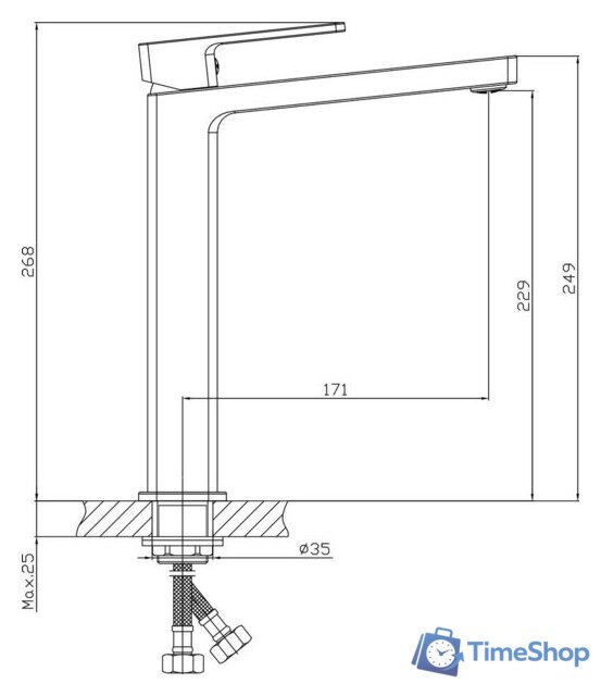 Умывальник Lauter 21499-31 + Cascade 21СК0655C - Изображение №4 — Интернет-магазин Time-Shop