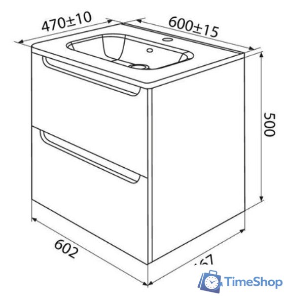  IDDIS Тумба под умывальник Edifice EDI60D0i95 - Изображение №10 — Интернет-магазин Time-Shop