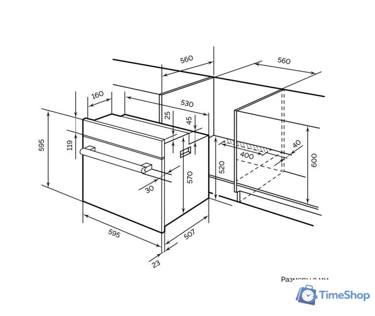 Электрический духовой шкаф LEX EDM 042 IX - Изображение №2 — Интернет-магазин Time-Shop