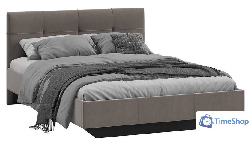 Кровать Трия Элис тип 1 с мягкой обивкой 140x200 (велюр мокко) - Изображение №1 — Интернет-магазин Time-Shop