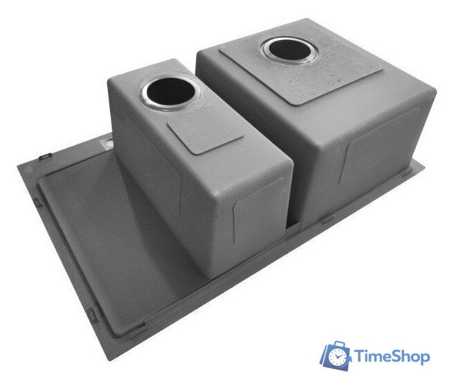 Кухонная мойка Stellar Decor S7850NB-2L-D (нано черный) - Изображение №7 — Интернет-магазин Time-Shop