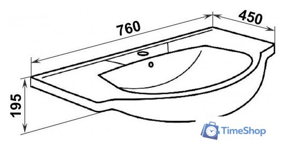  Runo Тумба с умывальником Верона 75 + Элеганс 75 (напольная) - Изображение №9 — Интернет-магазин Time-Shop