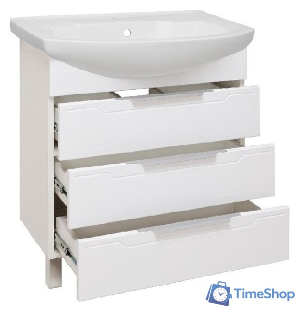  Runo Тумба с умывальником Верона 75 + Элеганс 75 (напольная) - Изображение №3 — Интернет-магазин Time-Shop