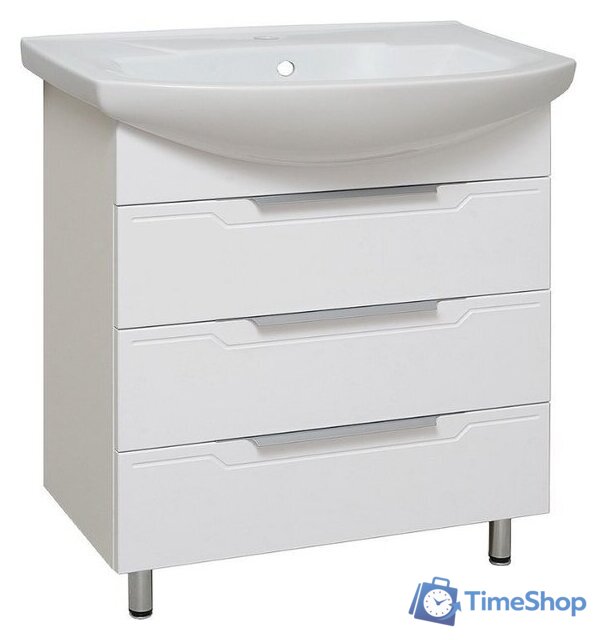  Runo Тумба с умывальником Верона 75 + Элеганс 75 (напольная) - Изображение №2 — Интернет-магазин Time-Shop