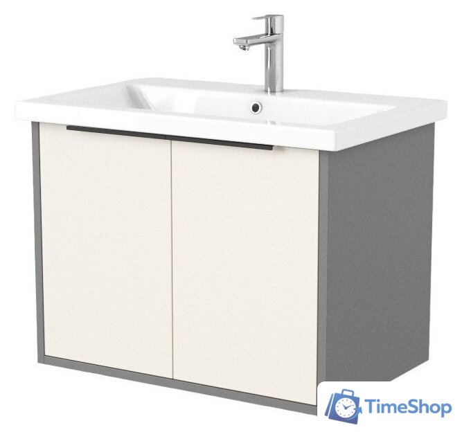  Дабер Тумба под умывальник 018 Cersanit Como 70 Т18.7С.0.19Ч (бежевый/серый/ручка черная) - Изображение №1 — Интернет-магазин Time-Shop