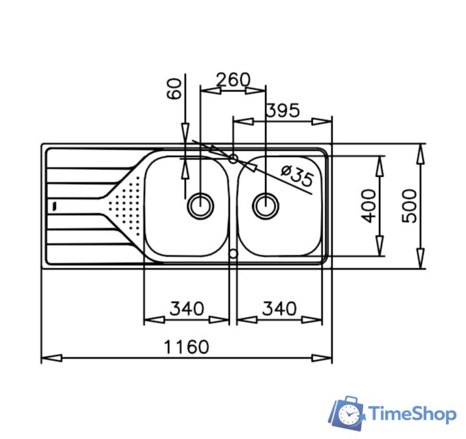 Кухонная мойка TEKA Universe 80 T-XP 2B 1D - Изображение №2 — Интернет-магазин Time-Shop