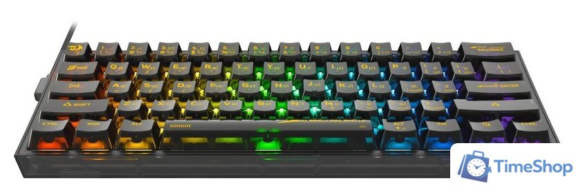 Клавиатура Redragon Fizz (прозрачный/черный) - Изображение №3 — Интернет-магазин Time-Shop