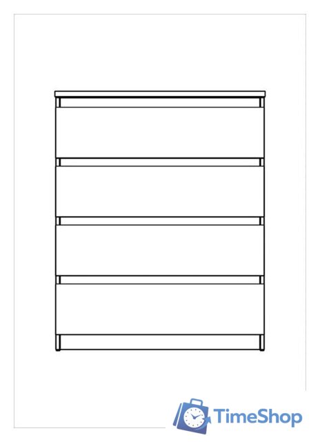 Комод Mio Tesoro Мальта 4 ящика 80x99 2.05.02.070.1 (белый) - Изображение №4 — Интернет-магазин Time-Shop